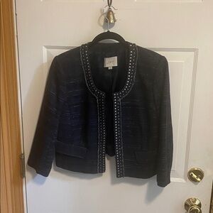 LOFT cute cropped nailhead jacket (Final Cut)